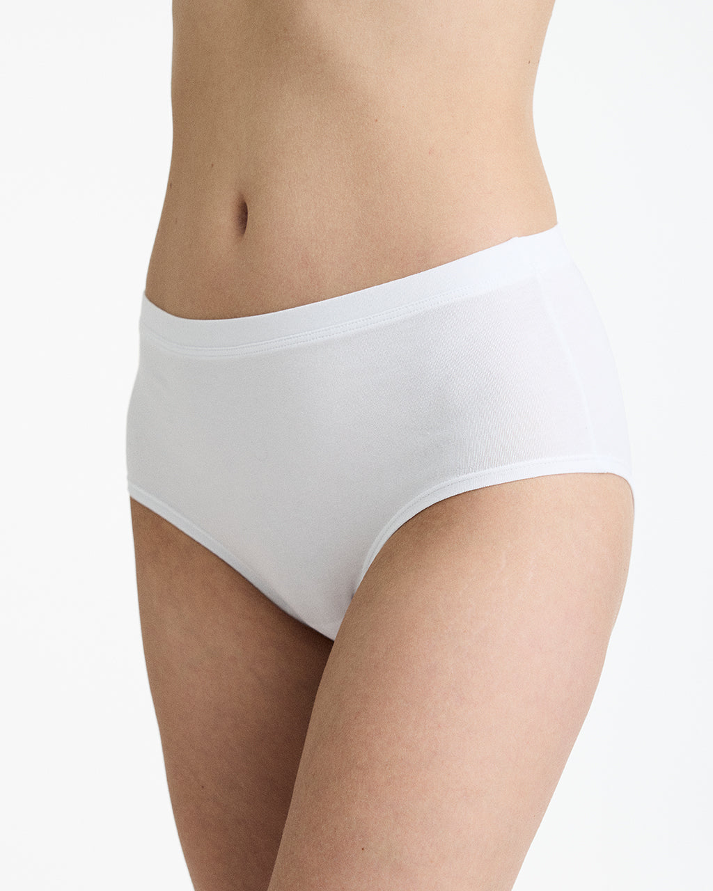 High waist brief, 2-pk, Hvit
