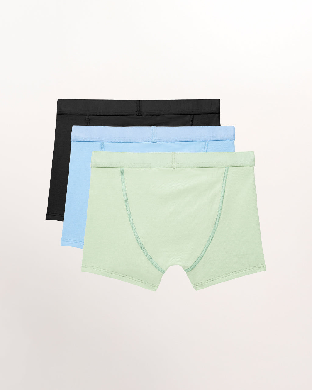 Bokser barn, 3-pk, Blå/Grønn/Sort