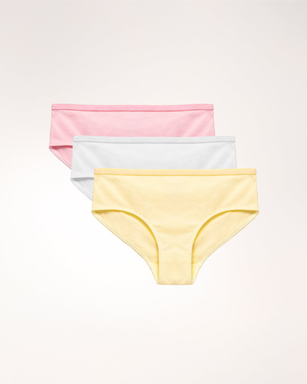 Truse barn, 3-pk, Hvit/Rosa/Gul
