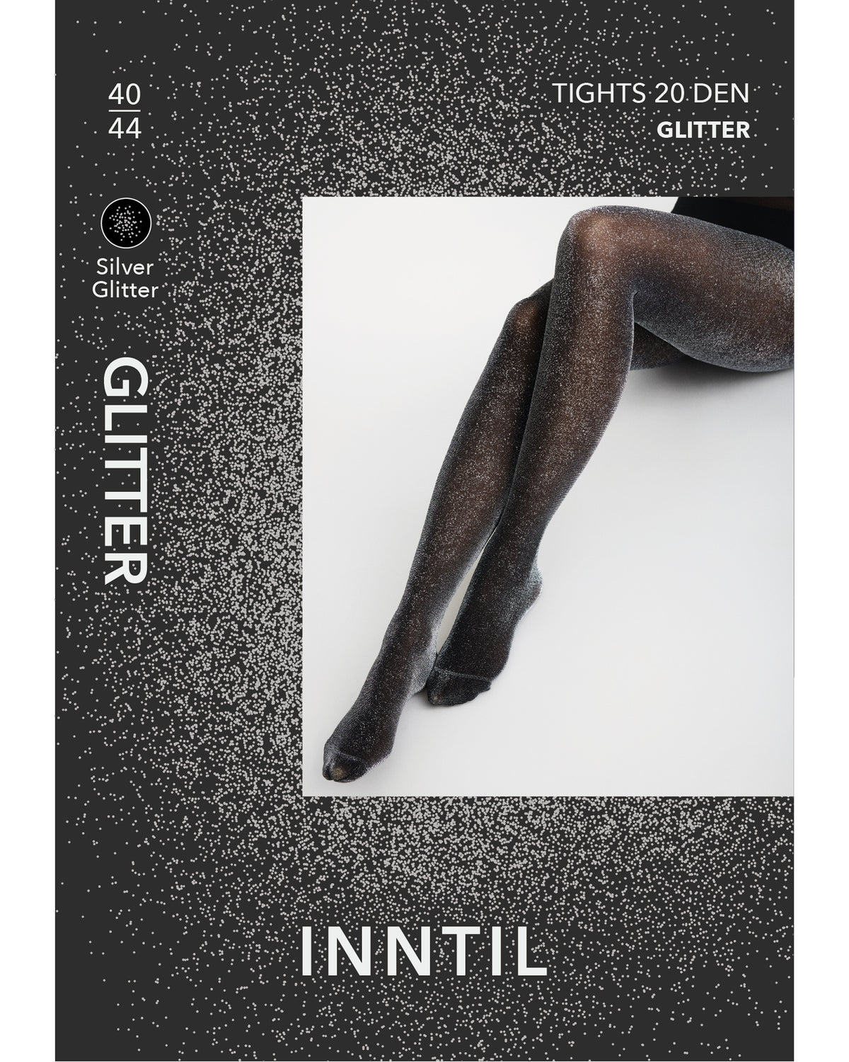 Strømpebukse med glitter, Sort