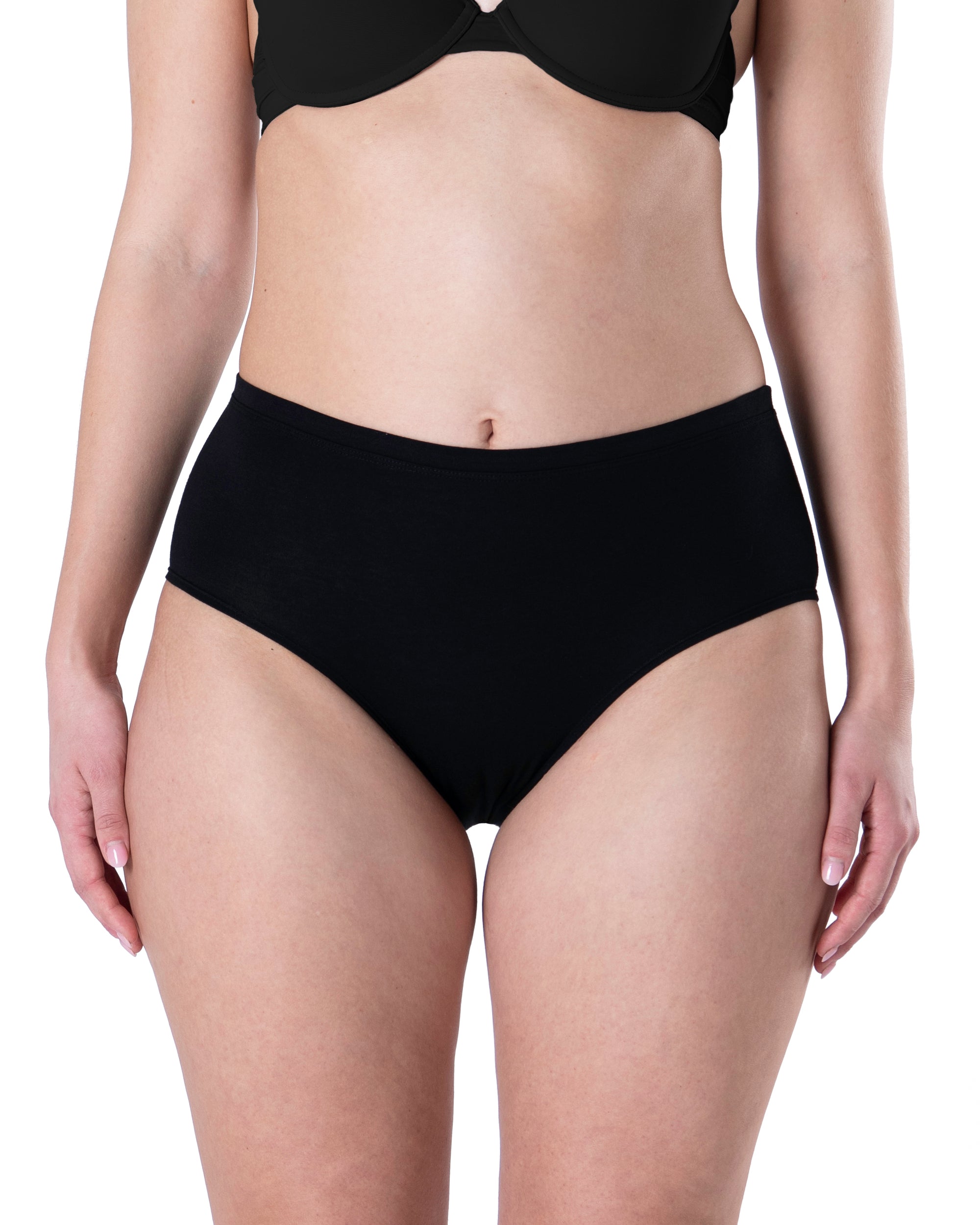 High waist brief, 2-pk, Sort