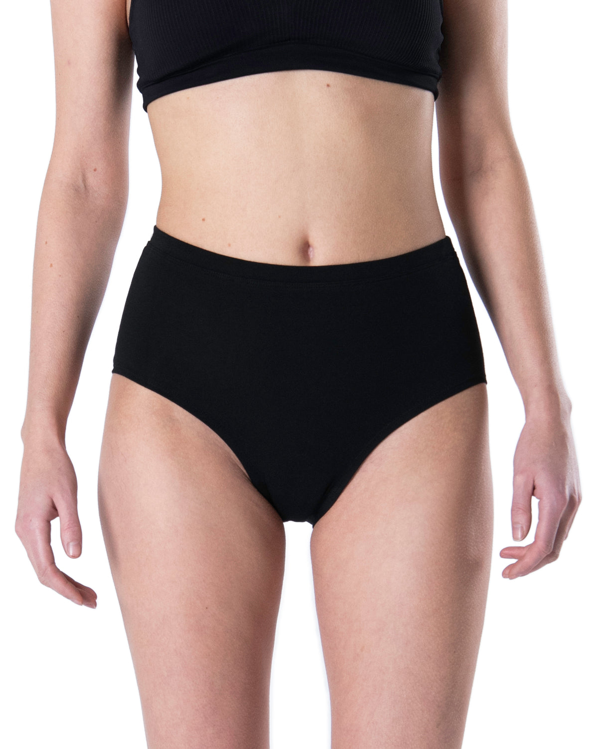 High waist brief, 2-pk, Sort
