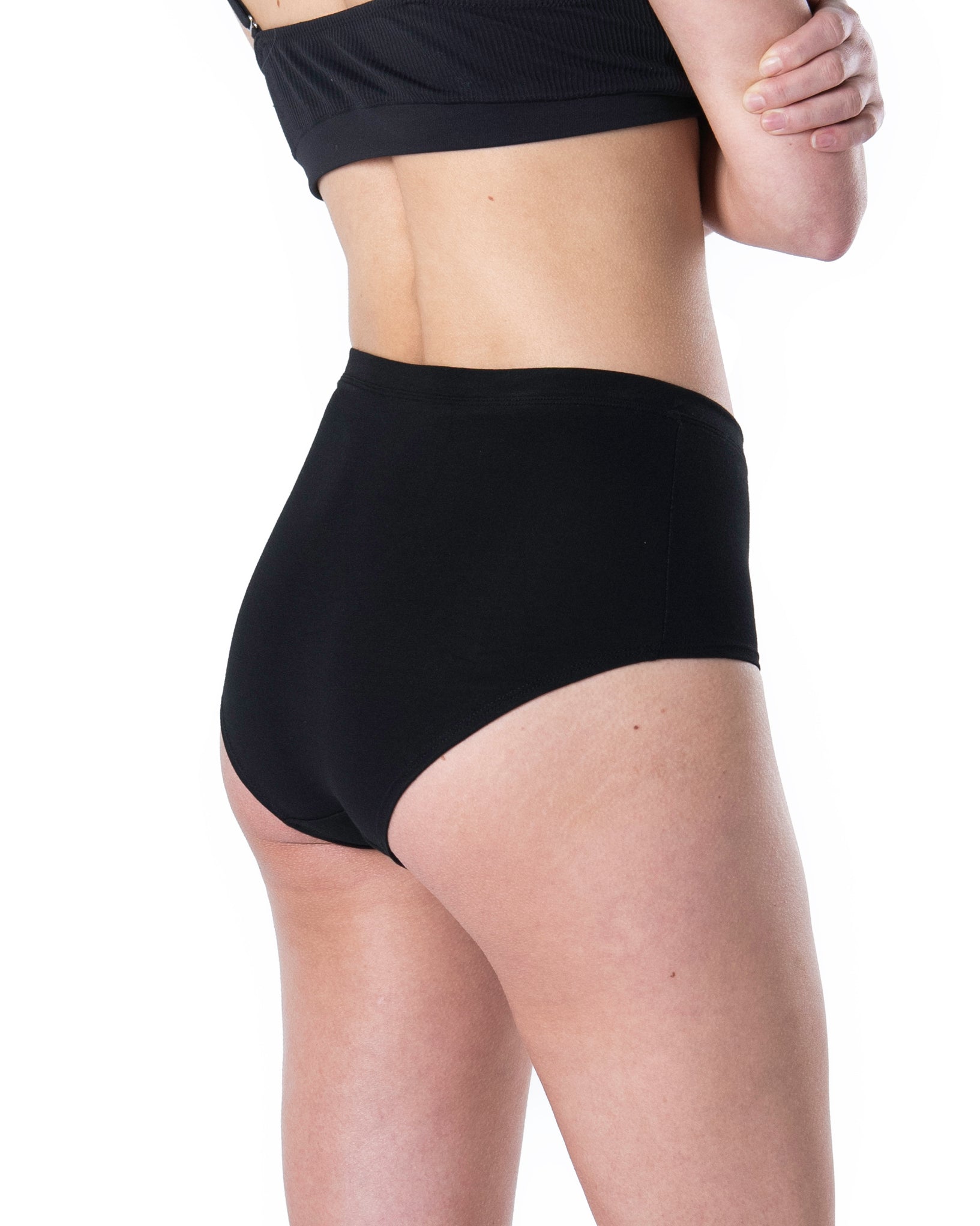 High waist brief, 2-pk, Sort