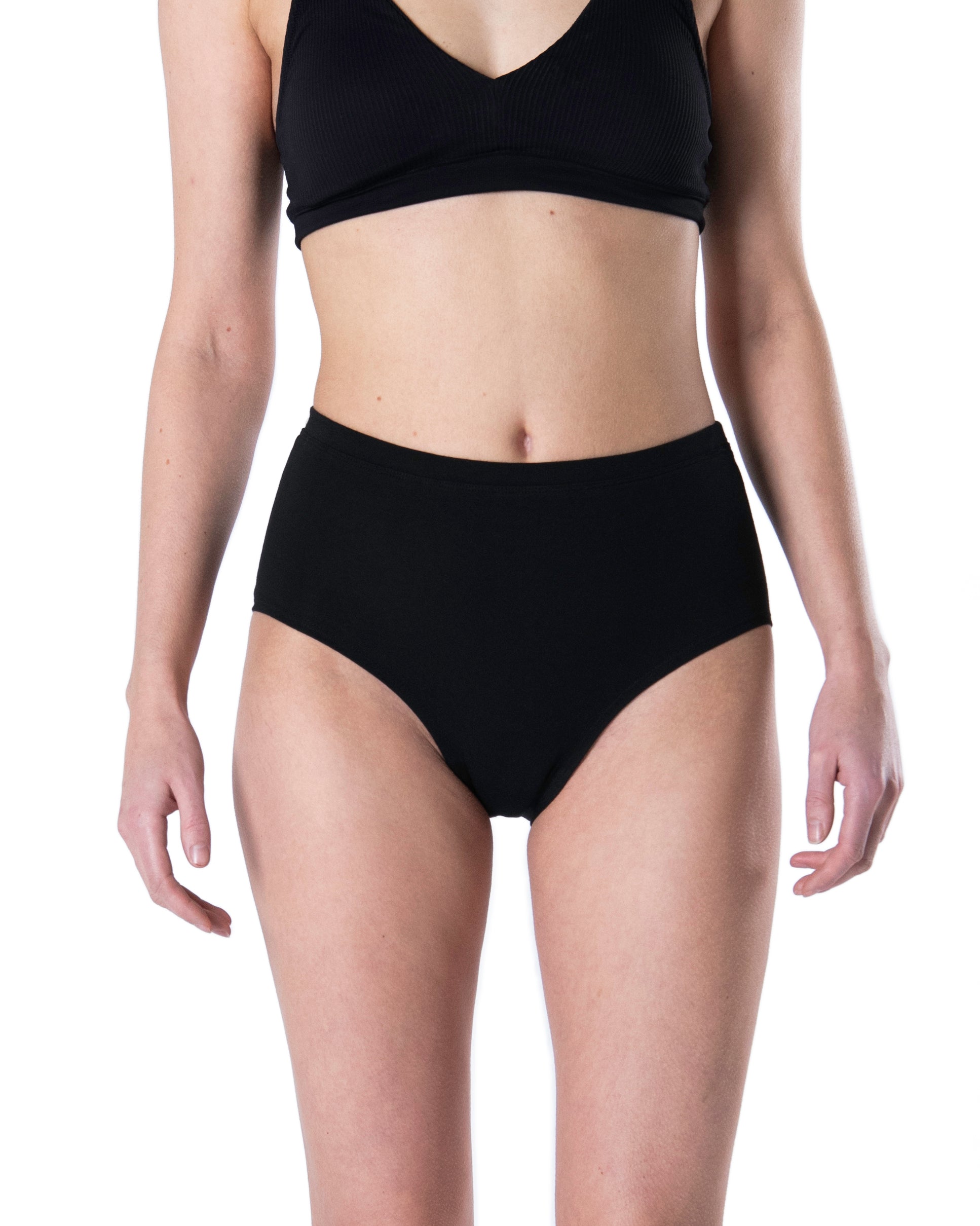 High waist brief, 2-pk, Sort